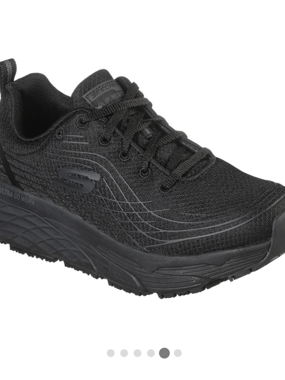 Skechers Women's Ultra Go Work Lace-Up Sneaker - Black